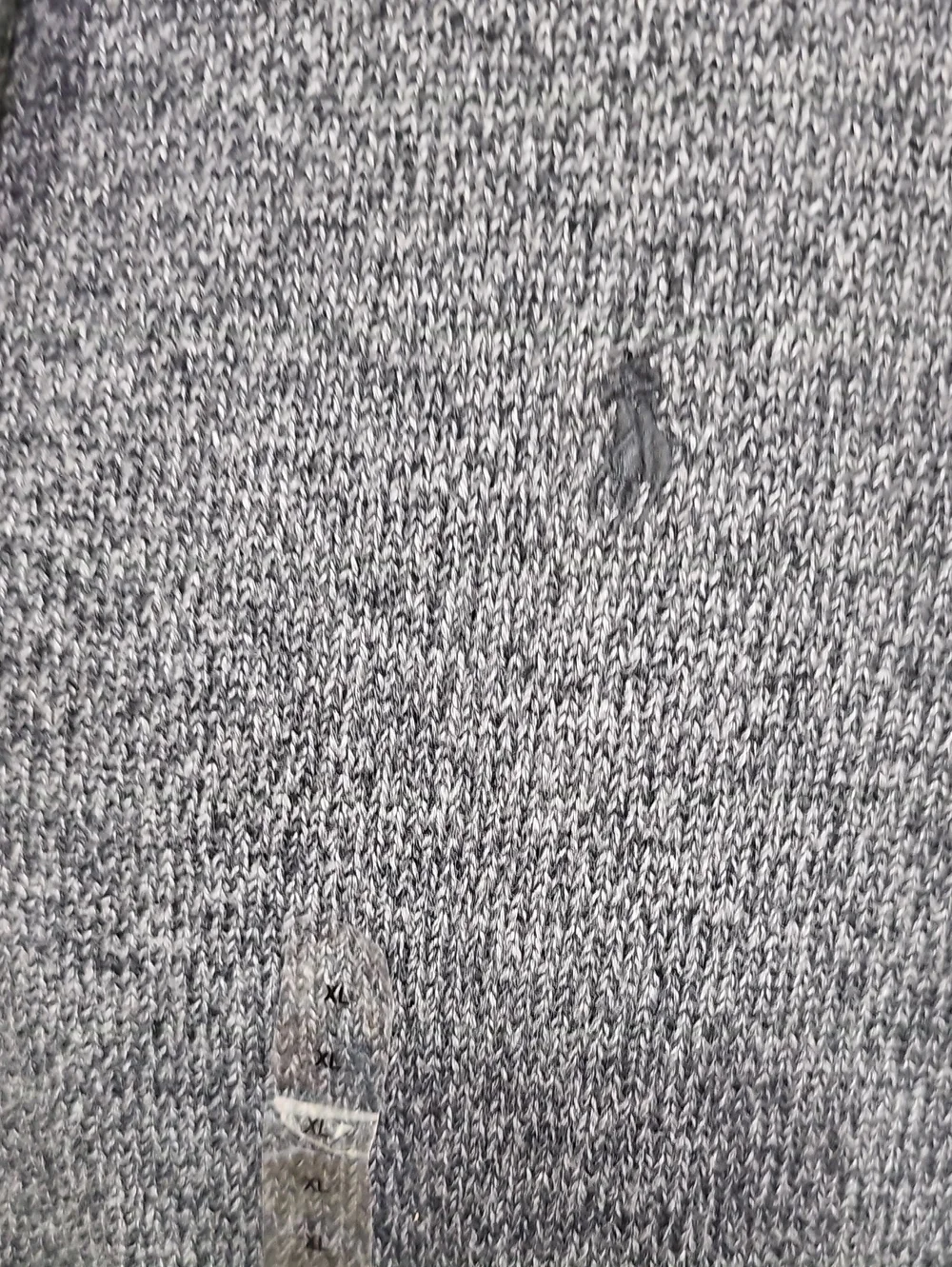 POLO RALPH LAUREN CHARCOAL HEATHERED KNIT SWEATER BFPM-08-162